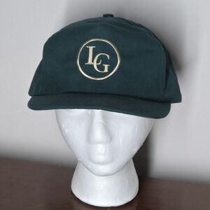 Vintage Labrot & Graham Woodford Reserve Green Strapback Hat 90s Embroidered